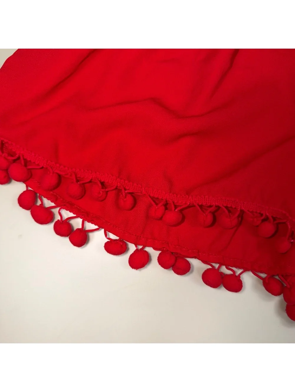 Show Me Your Mumu Red Pom Pom Shorts M